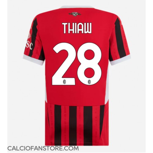 Maglia Calcio AC Milan Malick Thiaw #28 Prima Divisa Donna 2024-25 Manica Corta